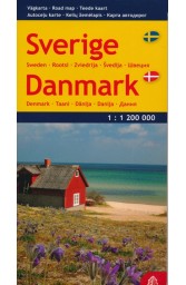 Švedija, Danija. Kelių žemėlapis M 1:1 200 000