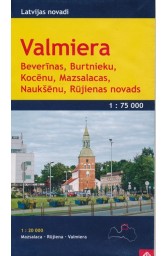 Valmiera žemėlapis (išlankstomas) 1 : 75 000