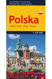 Lenkija. Kelių žemėlapis M 1:675 000