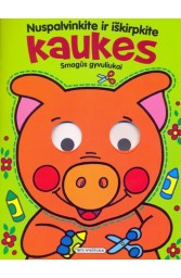 Nuspalvinkite ir iškirpkite kaukes. Smagūs gyvuliukai