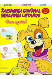 Žaismingi gyvūnai, spalvingi lipdukai. Gero apetito!
