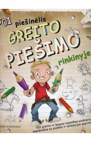 501 piešinėlis greito piešimo rinkinyje