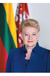 Prezidentės Dalios Grybauskaitė portretas. Plakatas