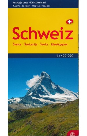 Šveicarijos kelių žemėlapis 1 : 400 000