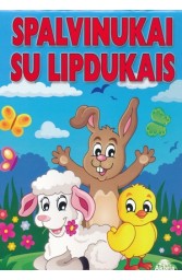 Spalvinukai su lipdukais (zuikis)